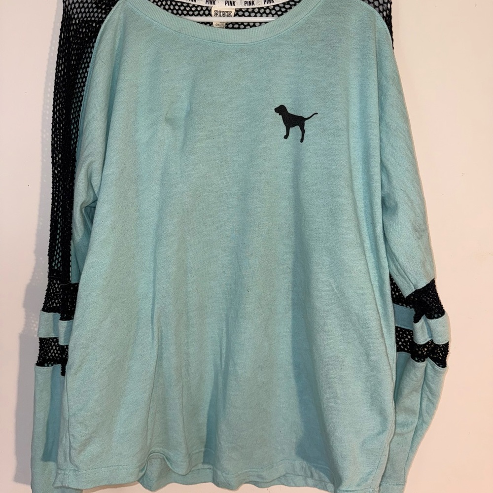 Victoria's Secret PINK Light Blue Mesh Detail